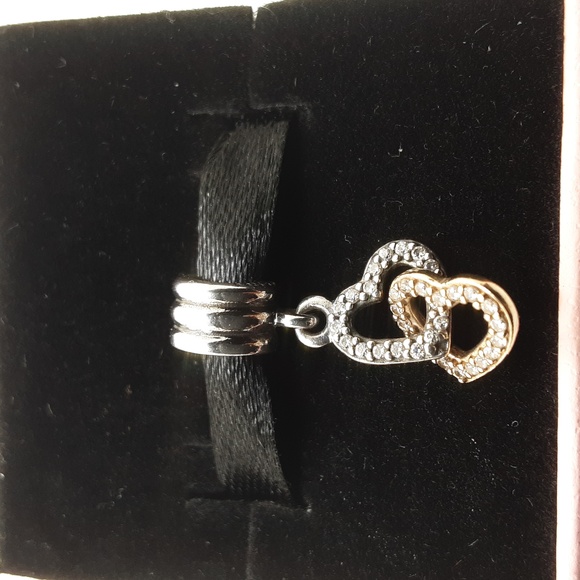 Pandora Jewelry - Authentic Pandora Interlocking Hearts Dangle Charm - Excellent Used Condition